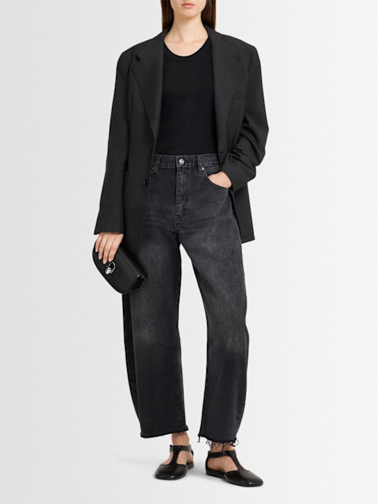 Frame The bubble cropped wide jeans