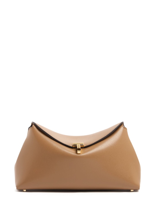 Toteme T-Lock palmellata leather clutch