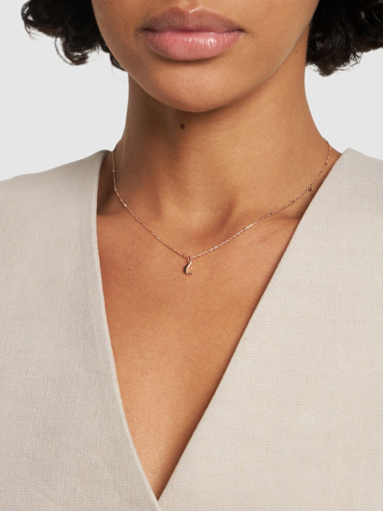 DoDo 9kt Rose gold Mini Moon collar necklace