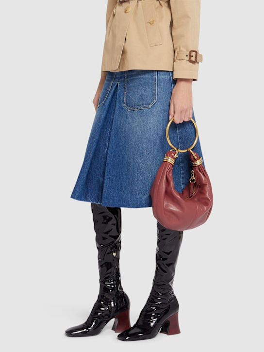 Chloé 80mm Patent leather over the knee boots