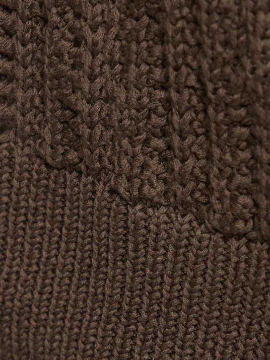 Brunello Cucinelli Openwork cotton knit v-neck sweater 5 Brunello Cucinelli Openwork cotton knit v-neck sweater