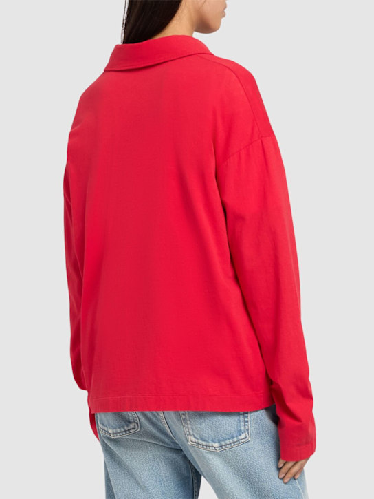 The Row Roddie long sleeve cotton polo top 3 The Row Roddie long sleeve cotton polo top