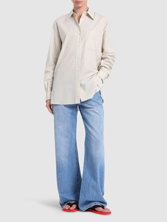 The Row Nesson striped cotton poplin shirt