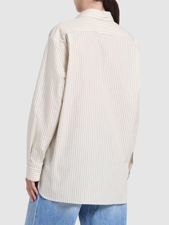 The Row Nesson striped cotton poplin shirt