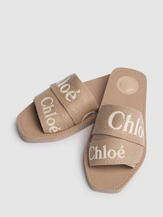 Chloé 10mm Woody linen flats