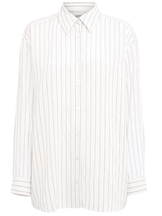 Toteme Classic striped viscose blend shirt