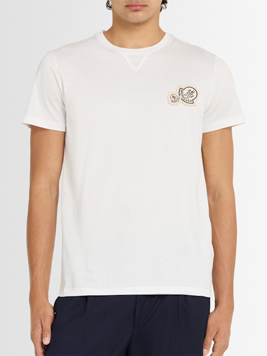 Moncler Double logo patch cotton t-shirt 3 Moncler Double logo patch cotton t-shirt