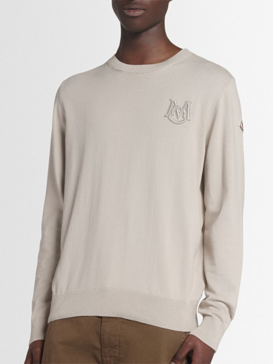 Moncler Embroidered monogram cotton sweater 3 Moncler Embroidered monogram cotton sweater