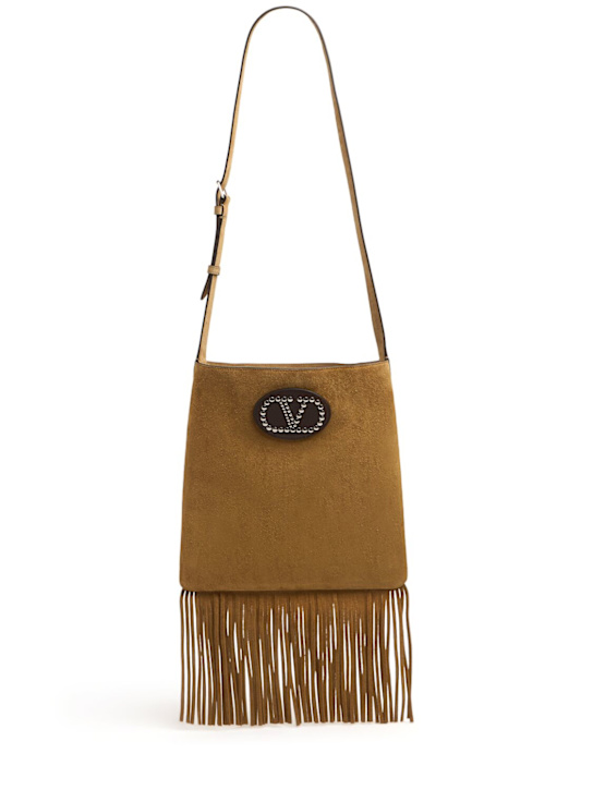 Valentino Garavani Vlogo suede crossbody bag