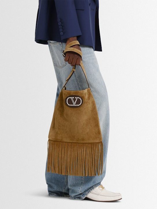 Valentino Garavani Vlogo suede crossbody bag 3 Valentino Garavani Vlogo suede crossbody bag