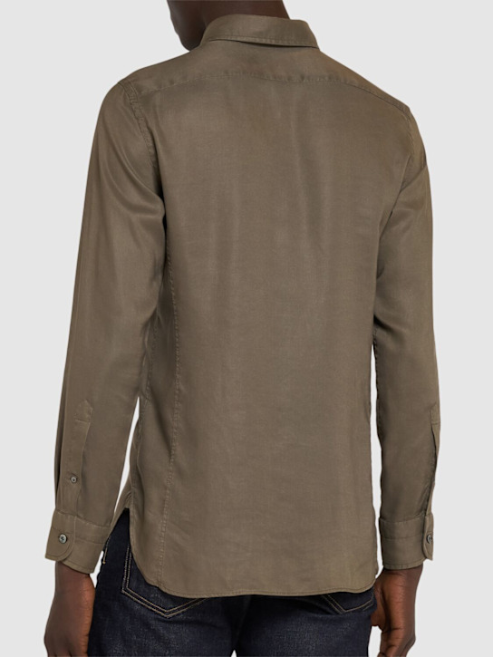 Tom Ford Fluid gabardine slim fit shirt 4 Tom Ford Fluid gabardine slim fit shirt