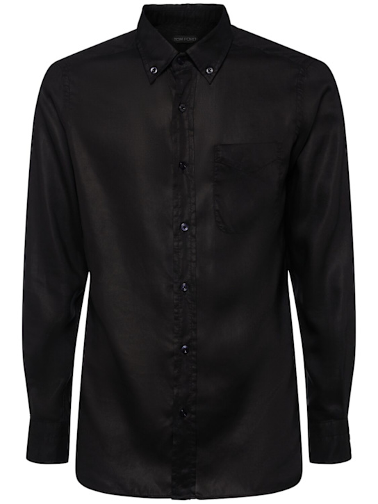 Tom Ford Fluid gabardine slim fit shirt 7 Tom Ford Fluid gabardine slim fit shirt