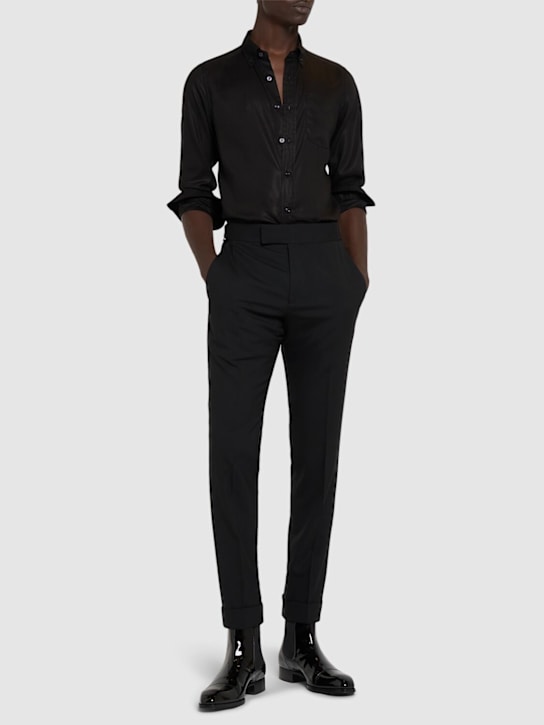 Tom Ford Fluid gabardine slim fit shirt 8 Tom Ford Fluid gabardine slim fit shirt