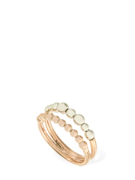 DoDo 9KT Bollicine rose gold & silver ring