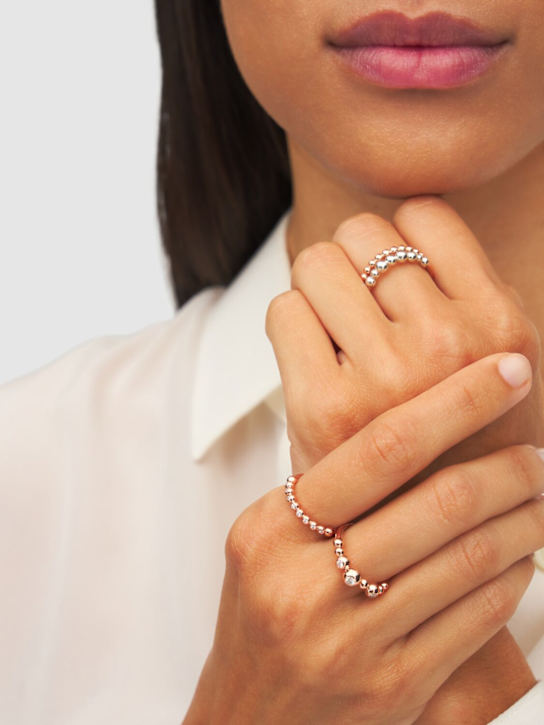 DoDo 9KT Bollicine rose gold & silver ring