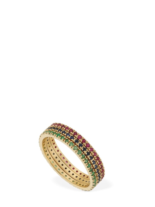 Vanzi Annagreta thin 18kt gold & sapphire ring
