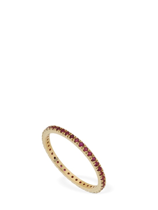 Vanzi Annagreta thin 18kt gold & ruby ring