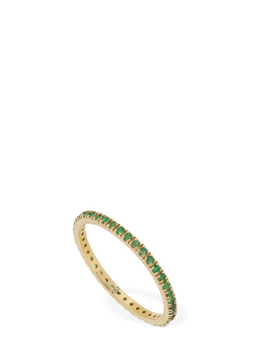 Vanzi Annagreta thin 18kt gold & emerald ring
