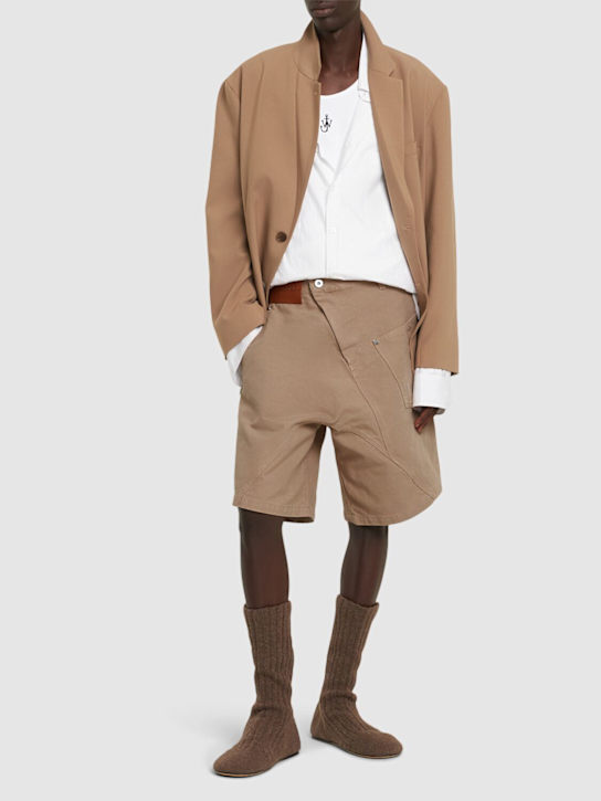 JW Anderson Twisted cotton workwear shorts