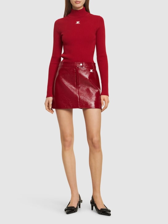 Courrèges Vinyl mini skirt