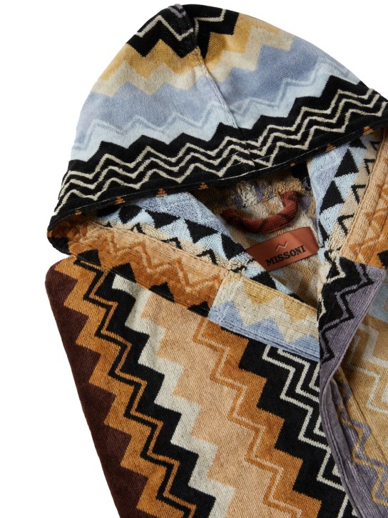 Missoni Home Giacomo hooded short bathrobe