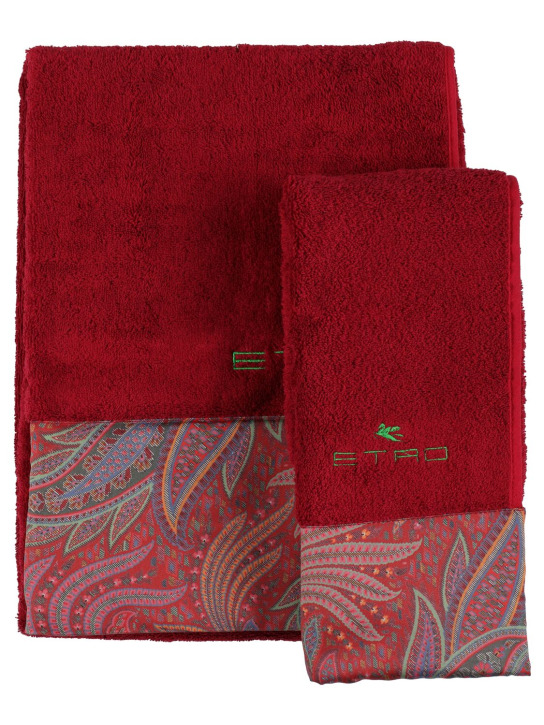 Etro Set of 2 Calathea cotton towels