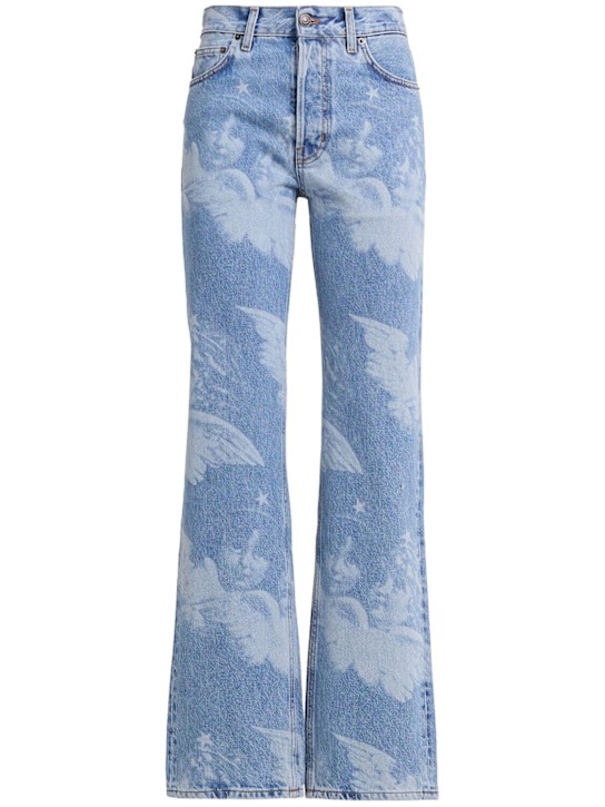Fiorucci Angel print straight fit denim jeans