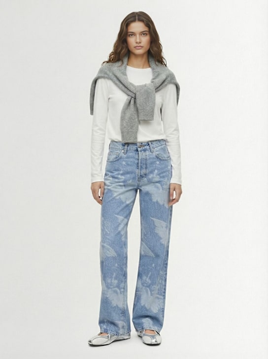 Fiorucci Angel print straight fit denim jeans