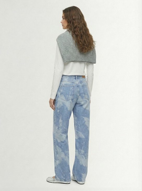 Fiorucci Angel print straight fit denim jeans