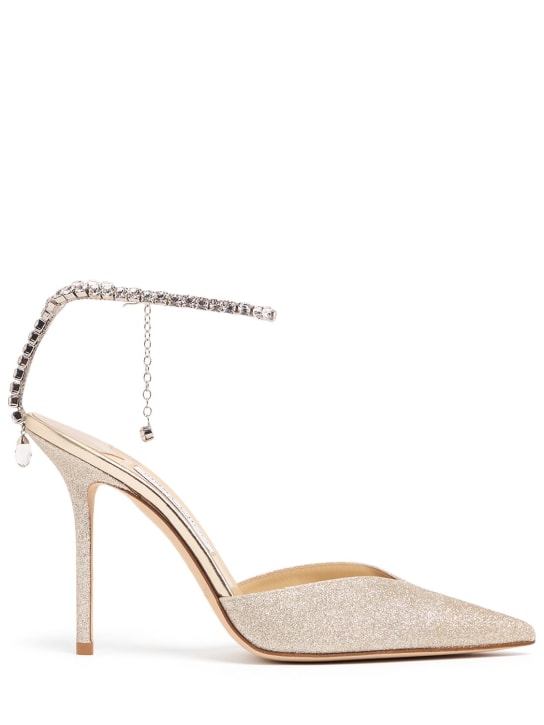 Jimmy Choo 100mm Saeda glittered heels