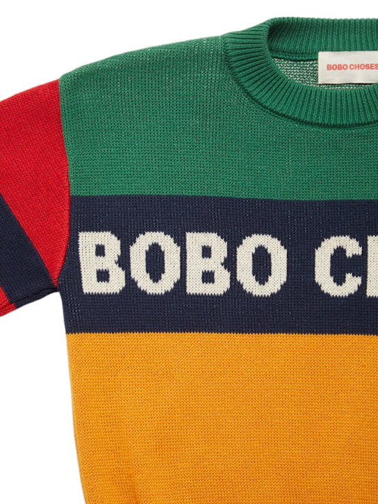 Bobo Choses Color block cotton knit sweater