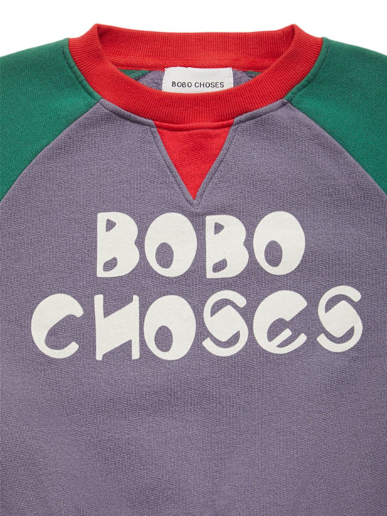 Bobo Choses Printed color block cotton sweatshirt