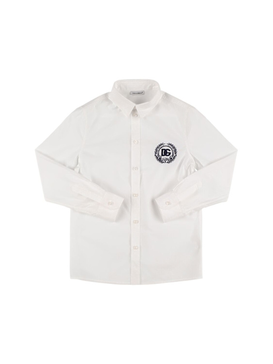 Dolce&Gabbana Cotton poplin shirt w/logo