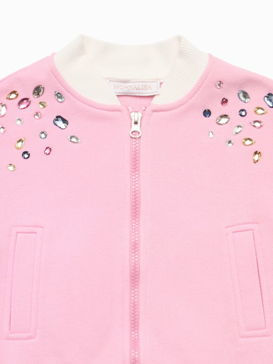 Monnalisa Embellished cotton blend sweatshirt