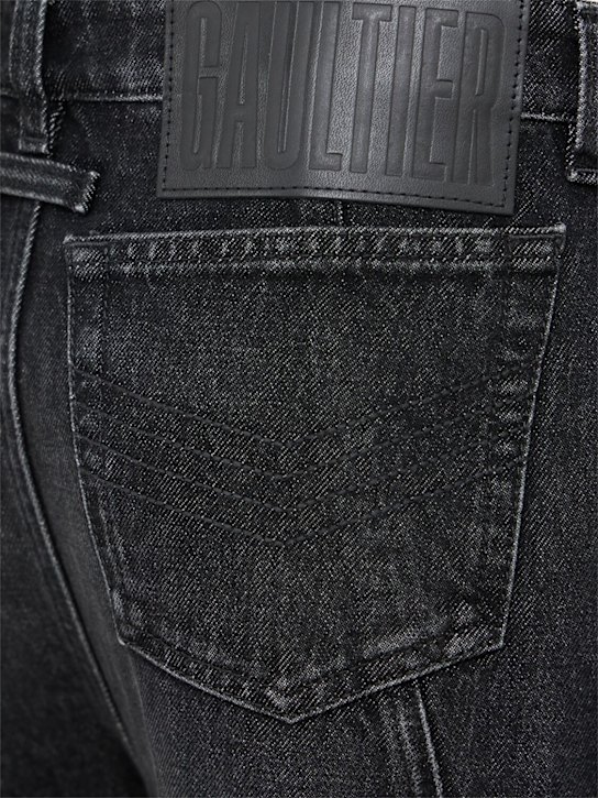 Jean Paul Gaultier Low waisted denim jeans w/ strap detail 5 Jean Paul Gaultier Low waisted denim jeans w/ strap detail