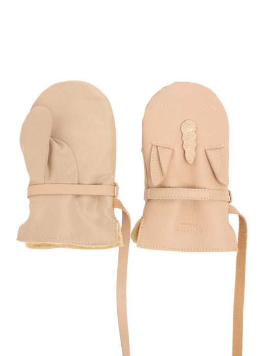 Donsje Unicorn nubuck leather mittens