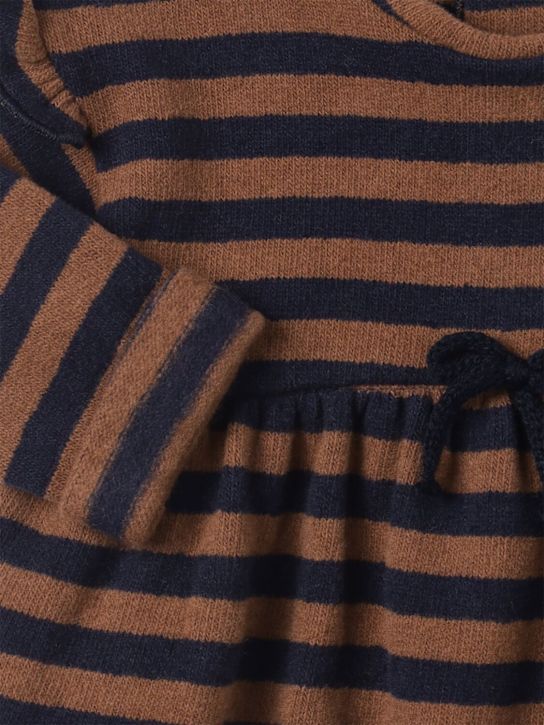 1 + IN THE FAMILY Striped cotton blend dress