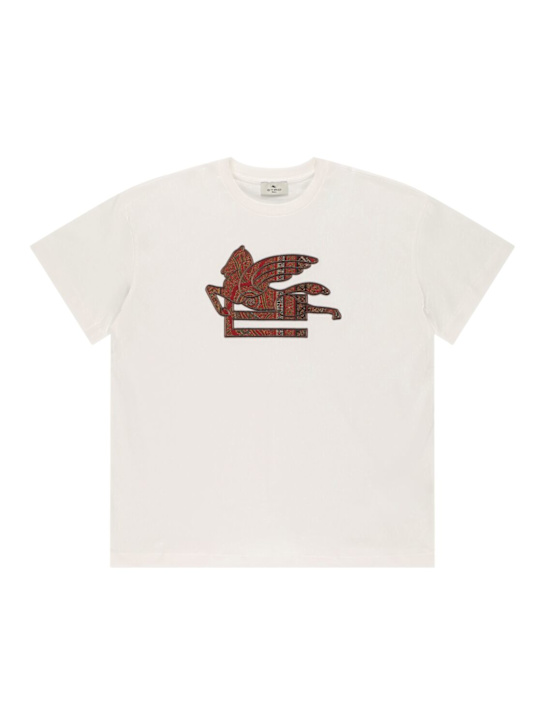 Etro Embroidered cotton jersey t-shirt