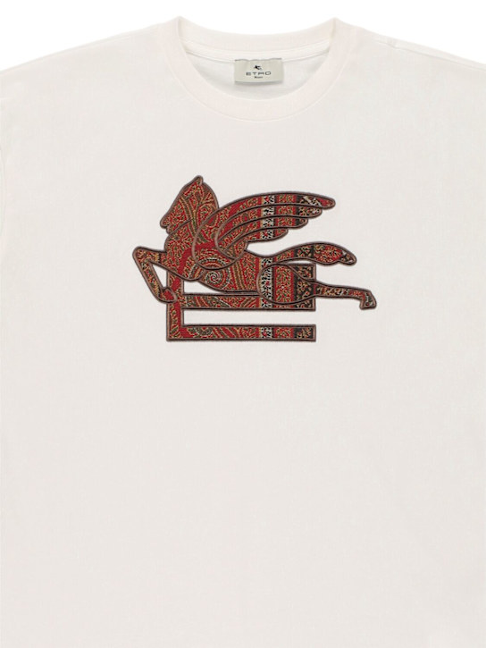 Etro Embroidered cotton jersey t-shirt