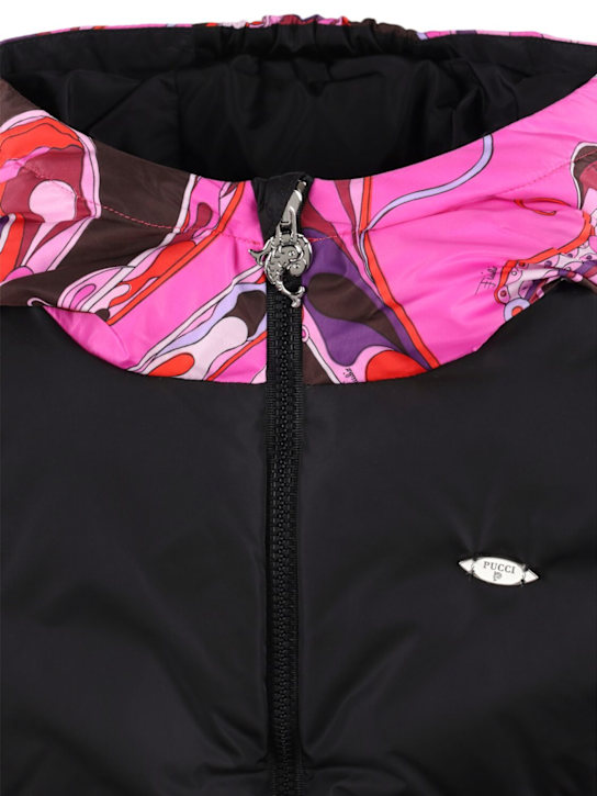 Pucci Hooded nylon puffer jacket