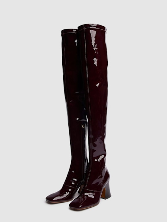 Chloé 80mm Patent over-the-knee boots