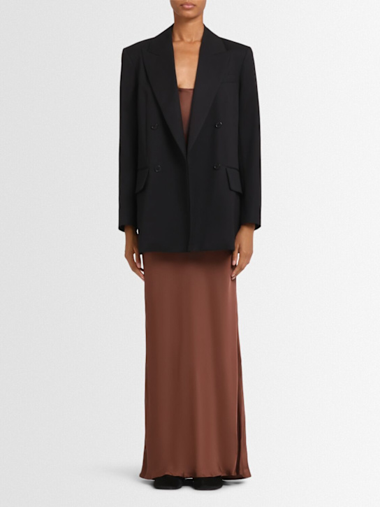 Annagreta Nora double breasted wool twill blazer