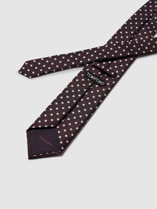 Tom Ford 8cm Polka dotted silk tie 3 Tom Ford 8cm Polka dotted silk tie