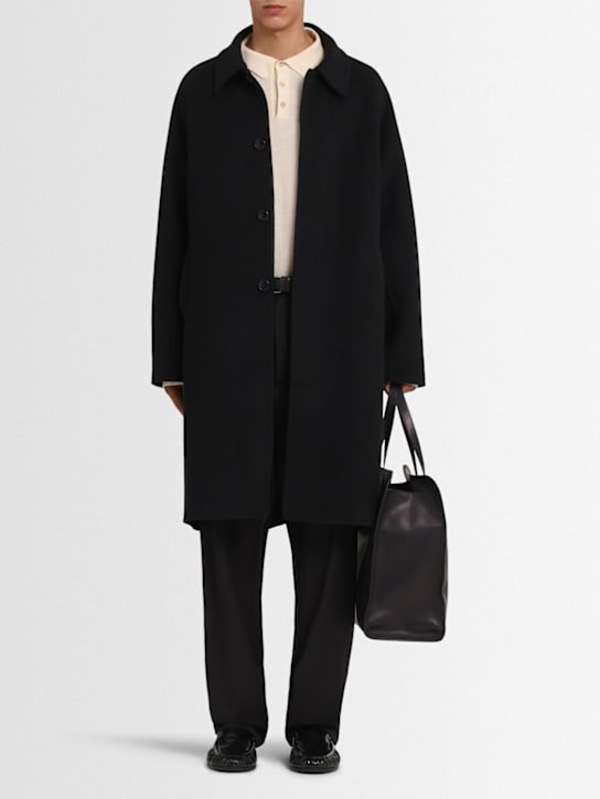 The Core Single breasted wool blend coat