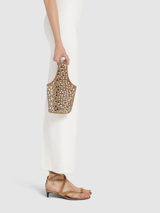 Khaite Small Livia suede top handle bag