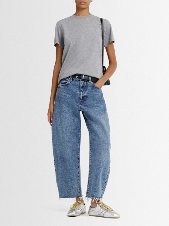 Frame The bubble cropped wide jeans