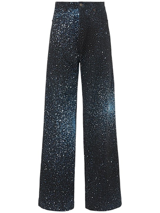 Giuseppe Di Morabito Embellished denim wide leg jeans