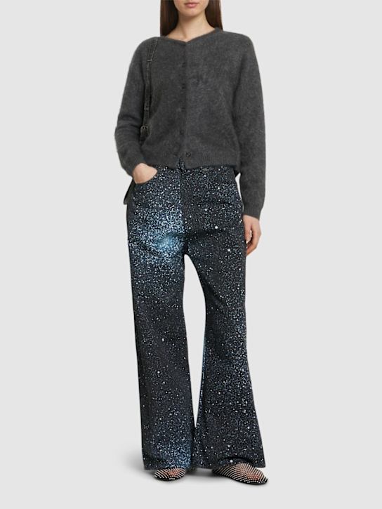 Giuseppe Di Morabito Embellished denim wide leg jeans