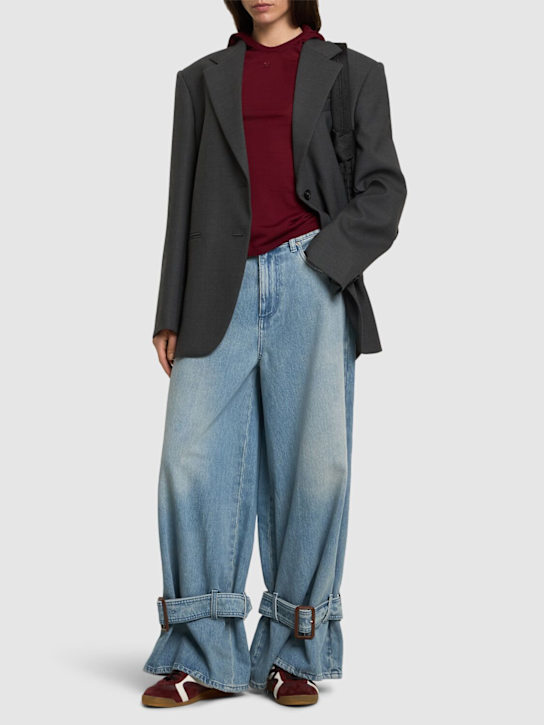 JW Anderson Buckled cuff mid rise boyfriend jeans