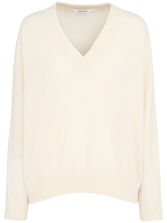 Annagreta Evelyn wool knit V-neck sweater